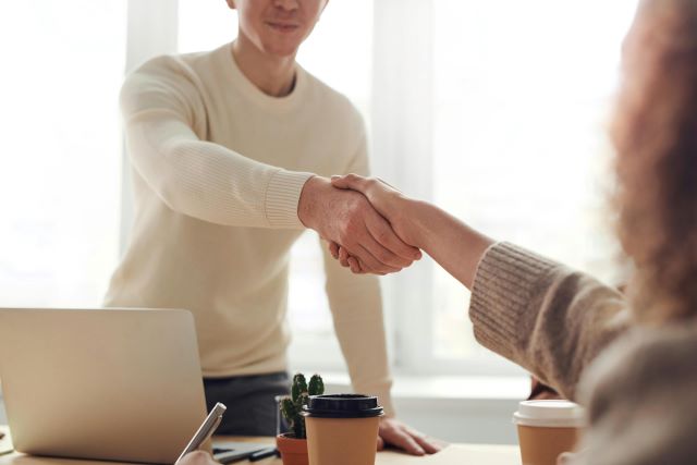 Photo of a handshake between business partners